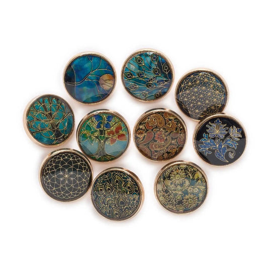 18mm 5PCs Retro Style Metal Shank Button - DIY sewing/crochet/knitted/scrapbooking/clothing/needlework/suit/jacket