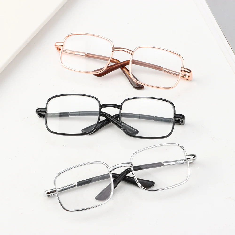 1 PC 8.5cm - Doll Fashion Rectangle Metal Frame EyeGlasses #DIY Plush Doll BJD Blyth American Girls Doll--3 color options