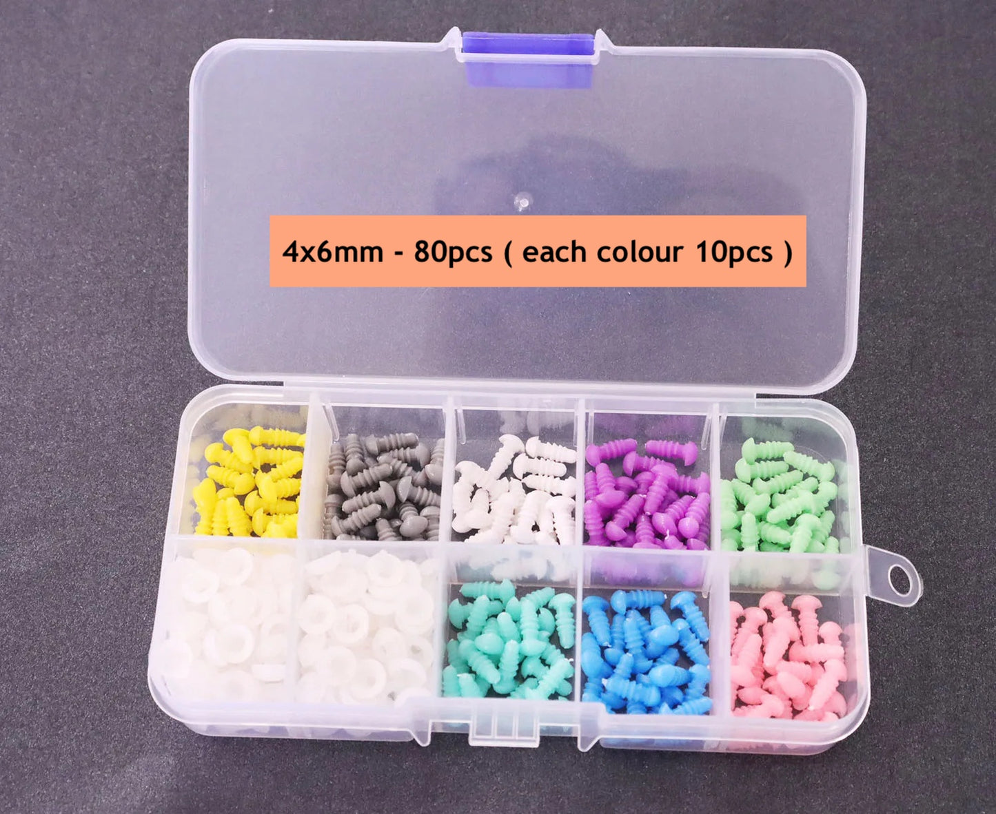 1 box Triangular Safety Noses with Washers in Assorted Colour DIY amigurumi plush stuffed