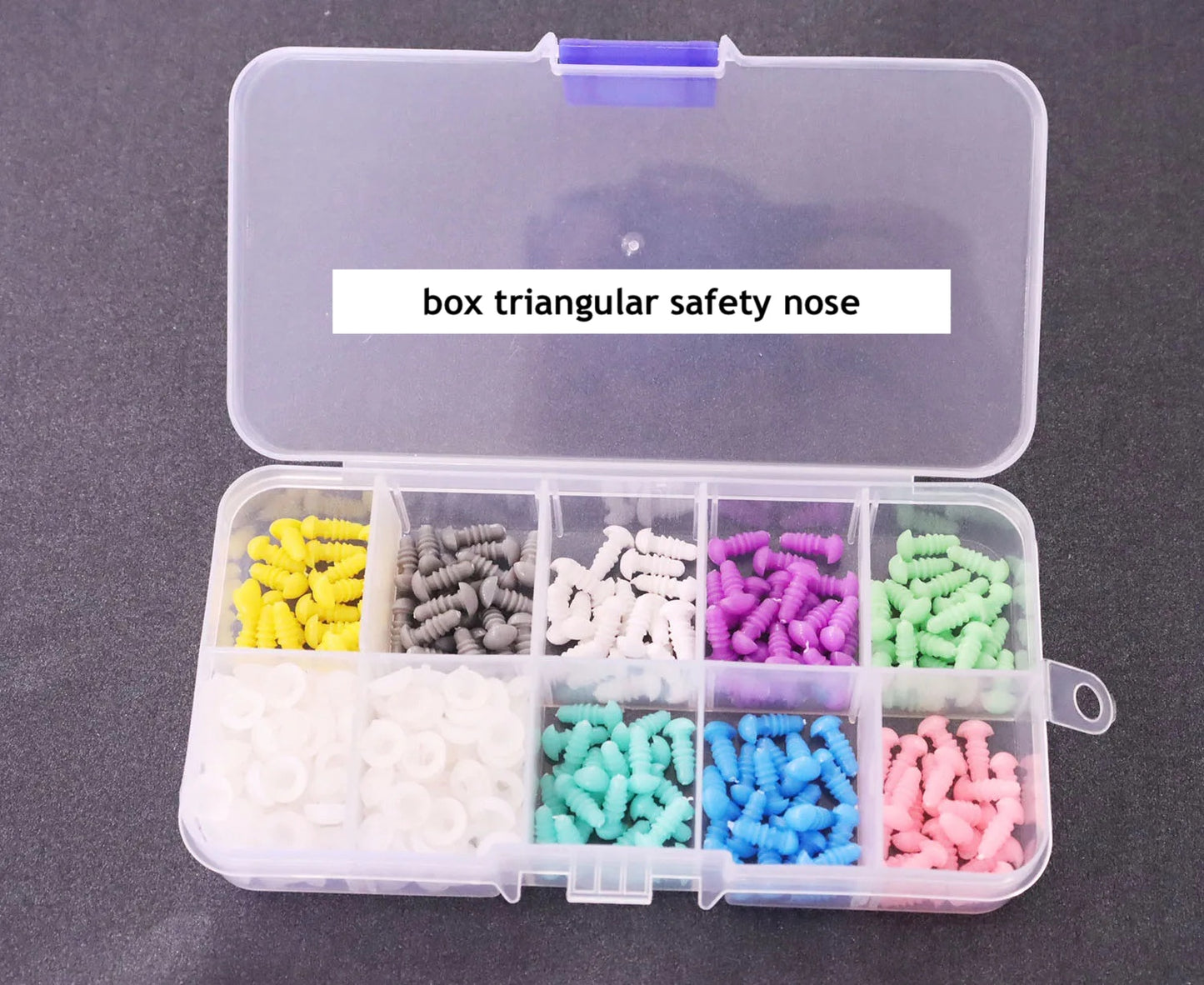 1 box Triangular Safety Noses with Washers in Assorted Colour DIY amigurumi plush stuffed