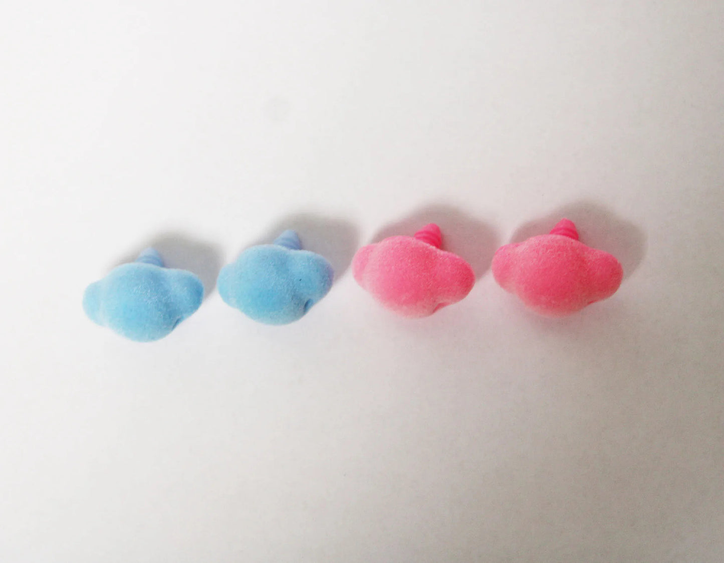 20pcs 18x26mm Flocking Safety Nose with washer, Animal Safety Nose in Blue and Pink colour with back washer #amigurumi plush stuffed making