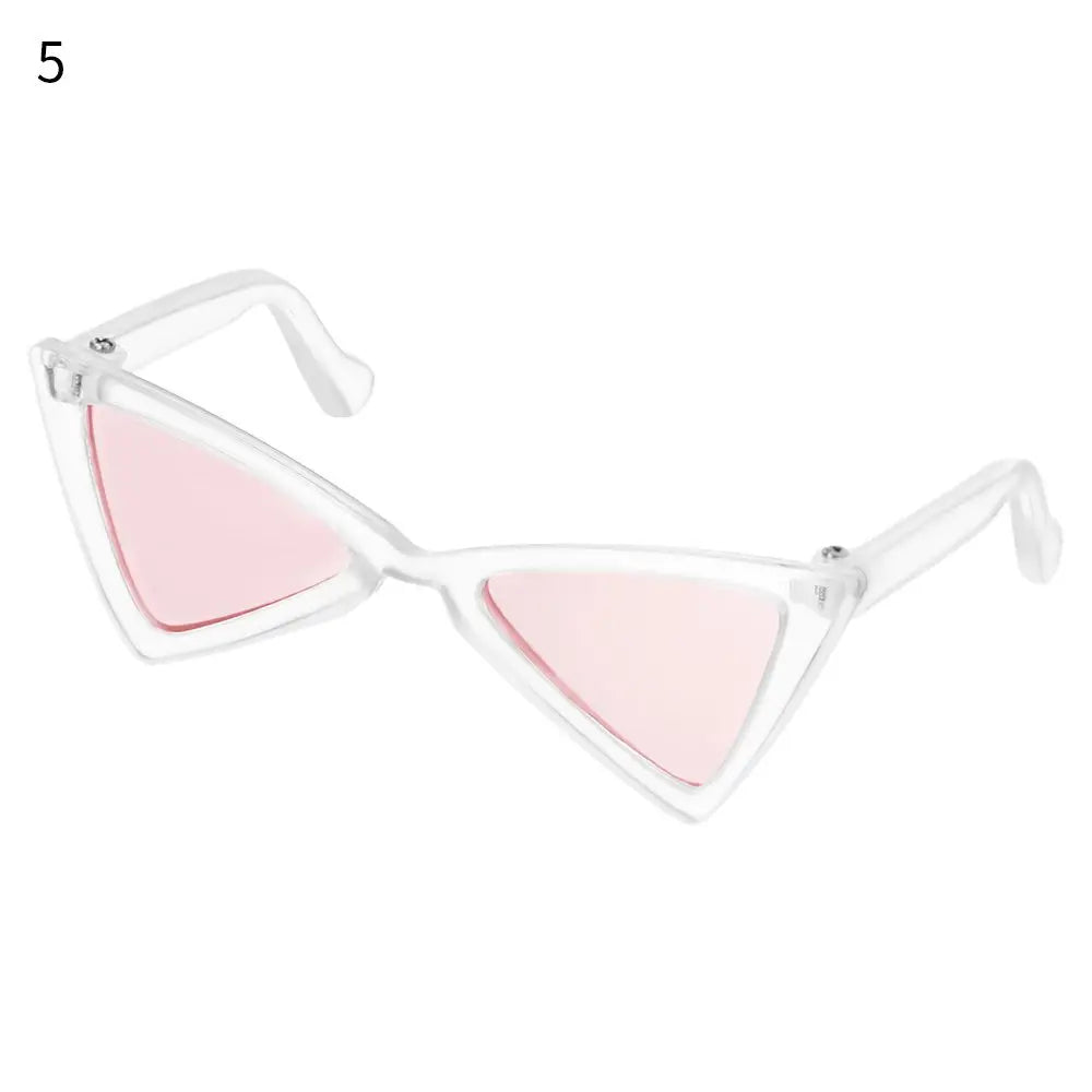 1 PC 8.5cm - Doll retro miniature triangle Eye Glasses with 9 colours option #DIY doll toy making craft