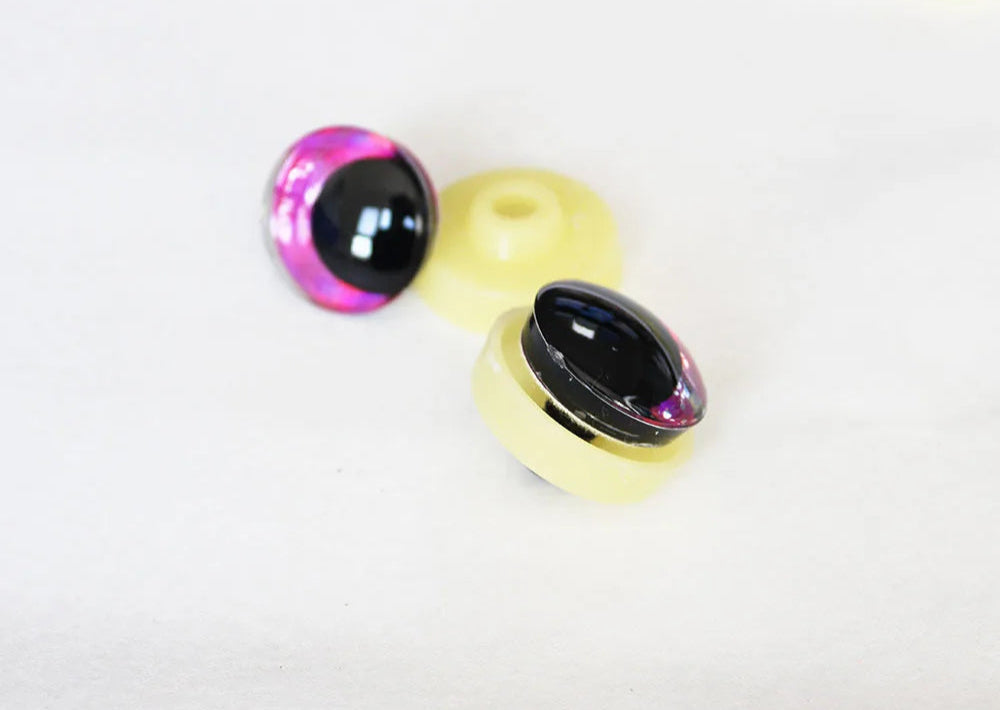 10Pairs Size 12mm 14mm 16mm 18mm 20mm Cartoon 3D Glitter Funny Toy Safety Eyes Black Pupil Eyes and Washer #DIY plush amigurumi stuffed craft