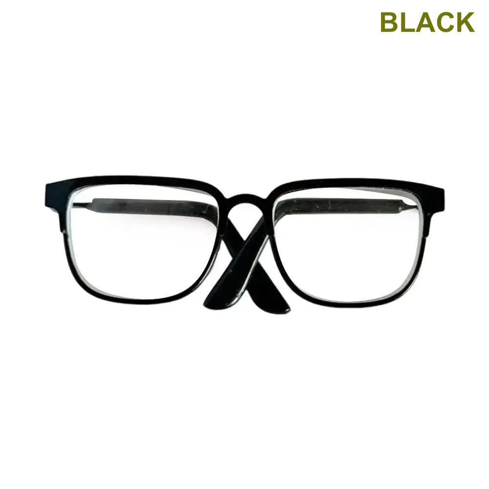 1 Piece 6.5cm Doll Fashion Square Metal Frame Eyeglasses in Gold/Silver/Black #DIY Plush Doll American Girls Doll Glasses - 3 colours option