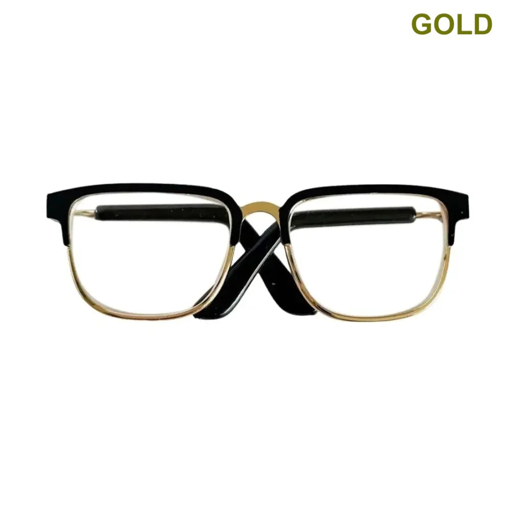 1 Piece 6.5cm Doll Fashion Square Metal Frame Eyeglasses in Gold/Silver/Black #DIY Plush Doll American Girls Doll Glasses - 3 colours option