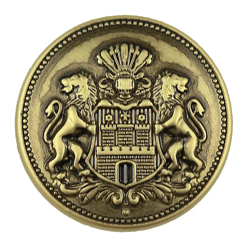 15mm 20mm 25mm 10PCs Retro Style Round Metal Shank Button in Bronze #DIY blazer coat sewing metal buttons - one colour