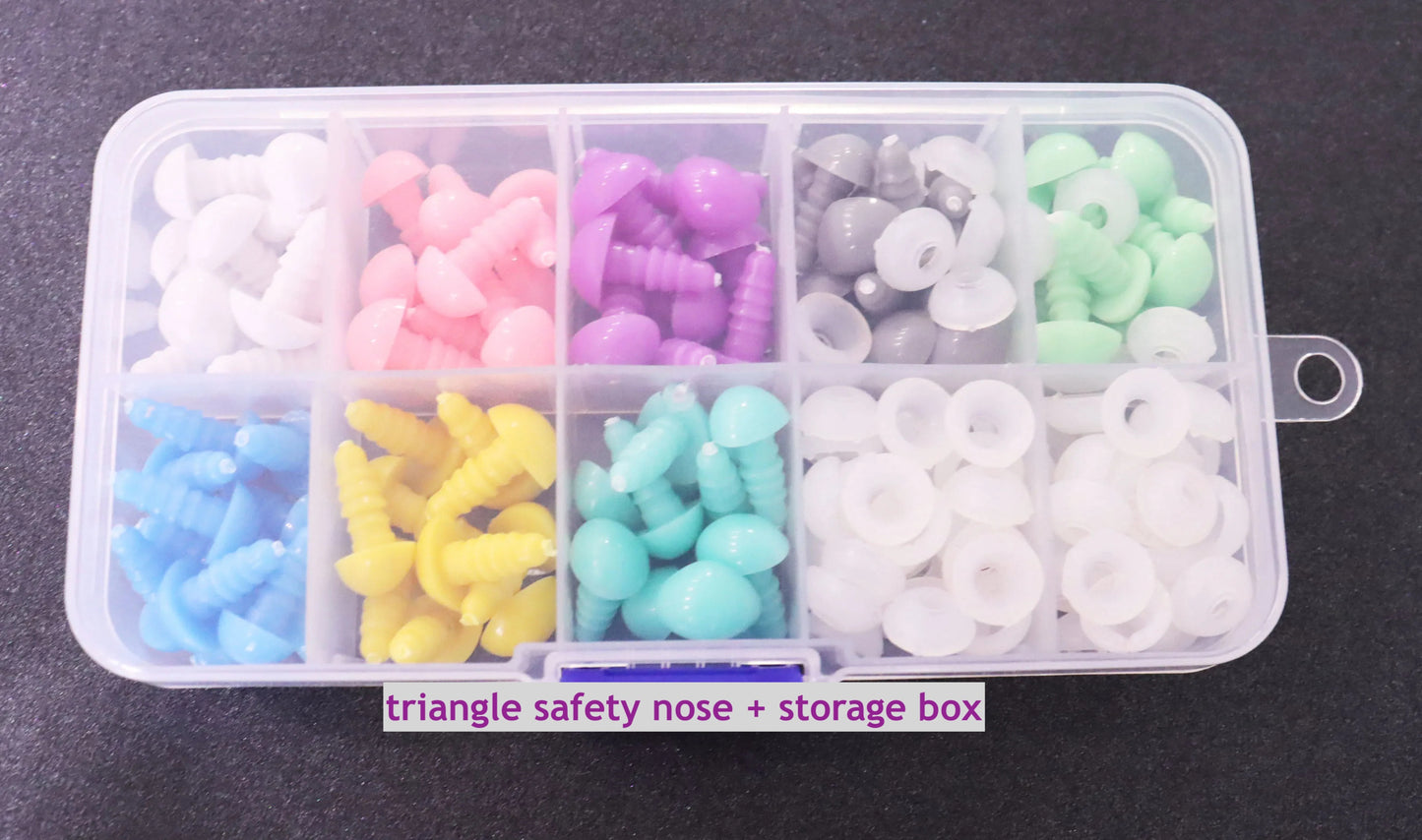 1 box Triangular Safety Noses with Washers in Assorted Colour DIY amigurumi plush stuffed