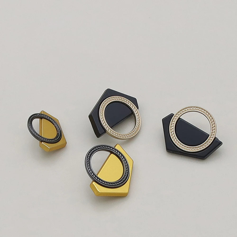 20mm 25mm Hollow Metal Shank Buttons, Gold/Silver - 10PCs