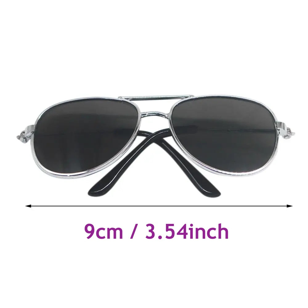 1 PC 9cm Doll Plush Fashion Classic Metal Square Round Frame Glasses #DIY Doll Toy Animal Craft Making Supplies #BJD Blythe American Girls Doll