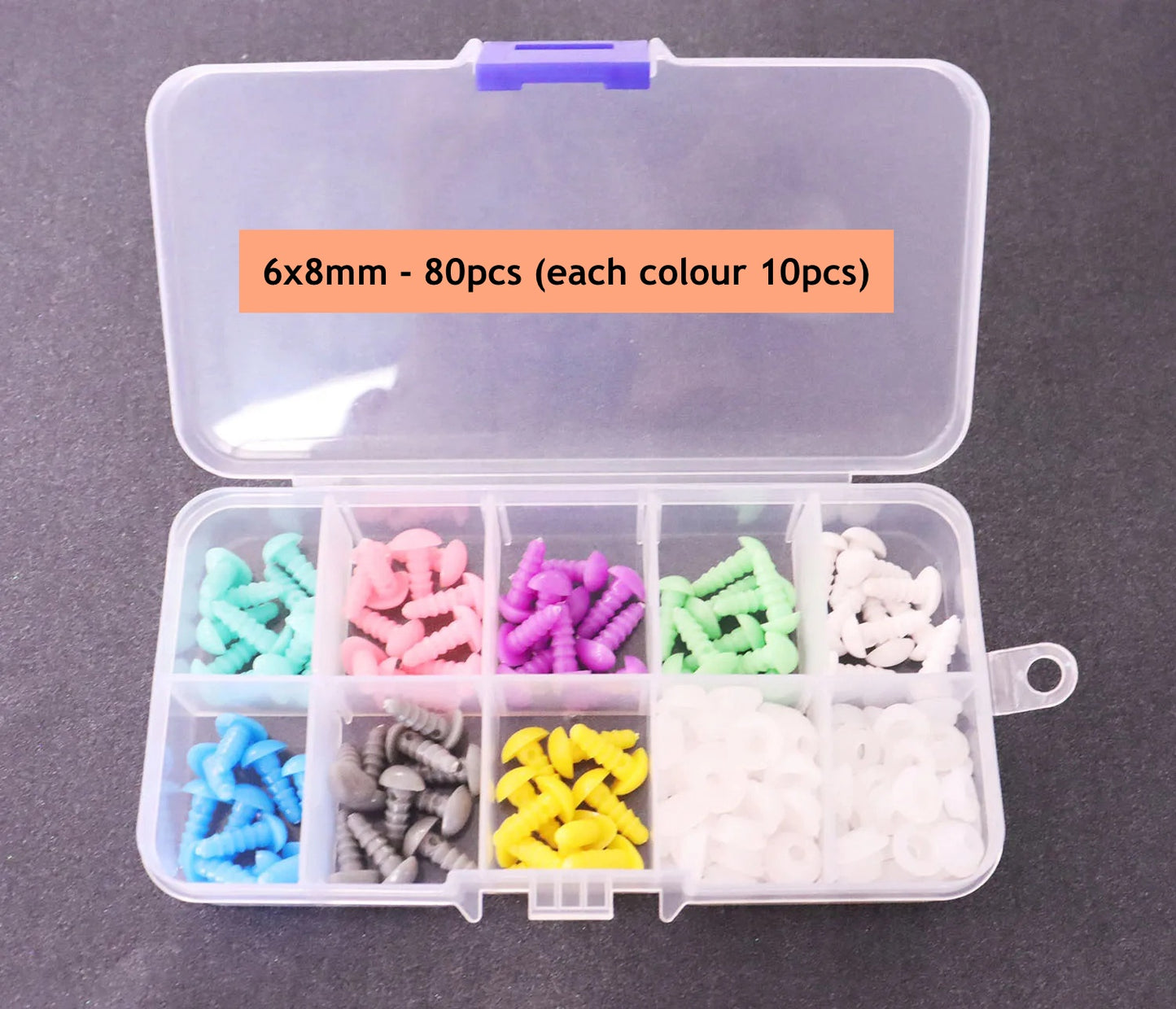 1 box Triangular Safety Noses with Washers in Assorted Colour DIY amigurumi plush stuffed