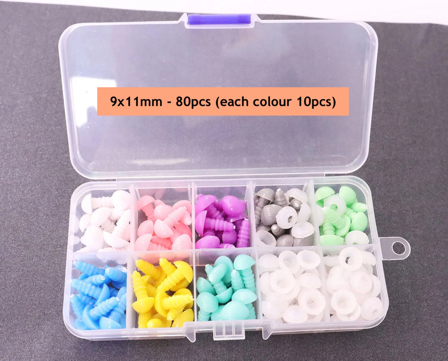 1 box Triangular Safety Noses with Washers in Assorted Colour DIY amigurumi plush stuffed