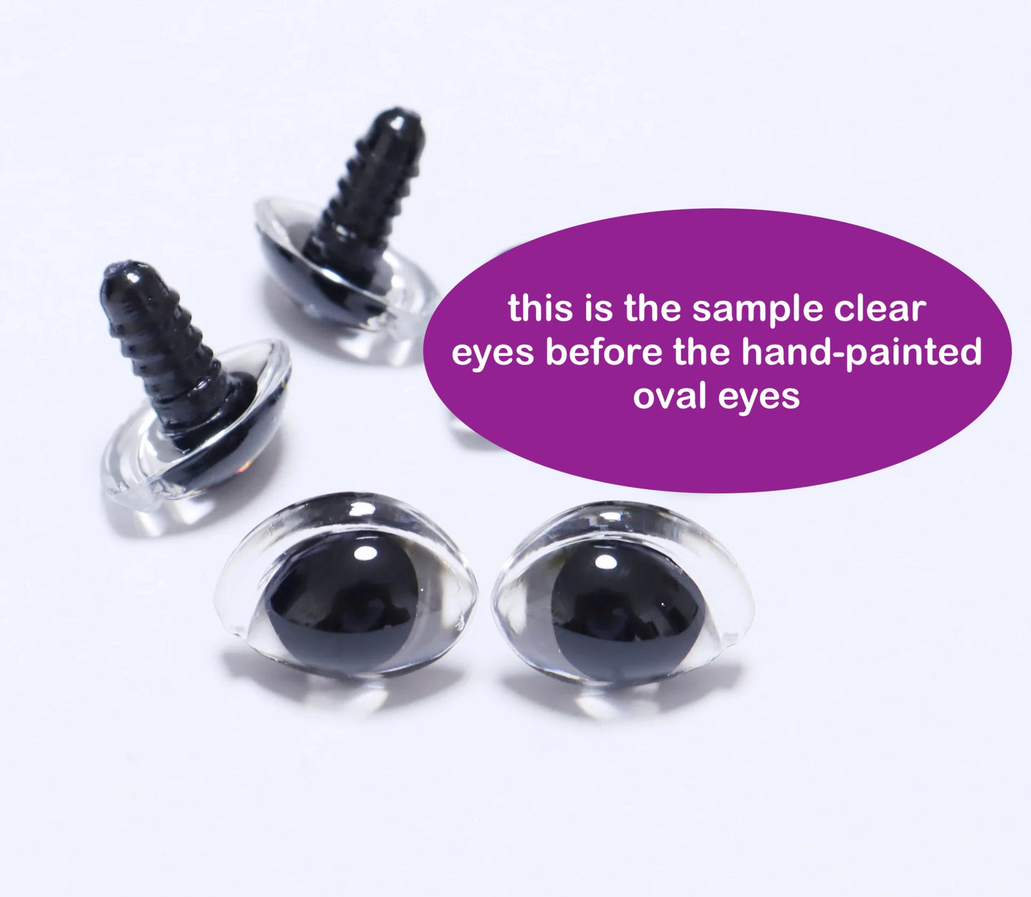 16x21mm Colourful Oval Shape Safety Eyes Painted Eye with washers for plush amigurumi, 40PCs