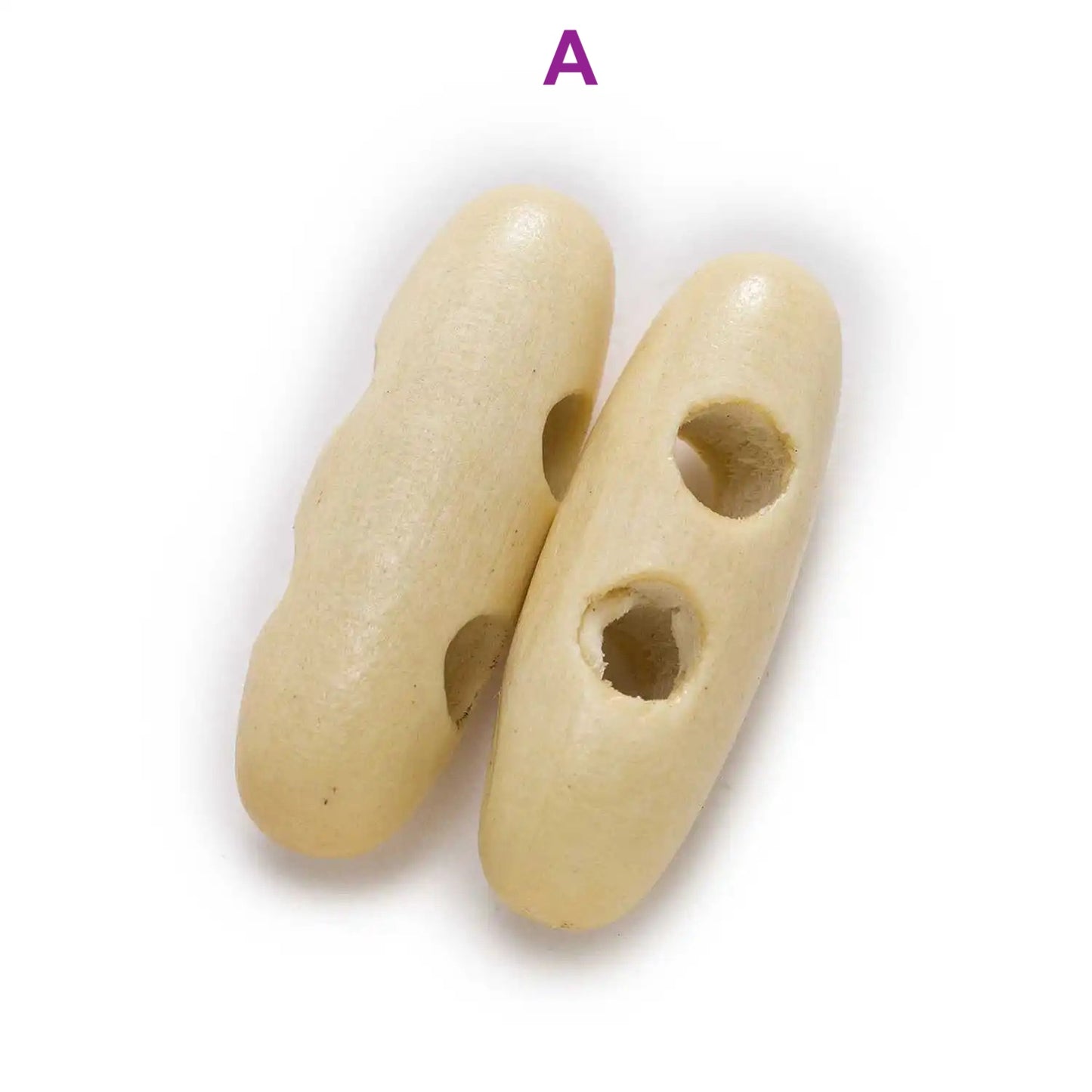 30/35/40/45/50/55/60mm - 10pcs Oval shape wooden toggle button #sewing/needlework/decorative/clothing-jacket/blazer/overcoat