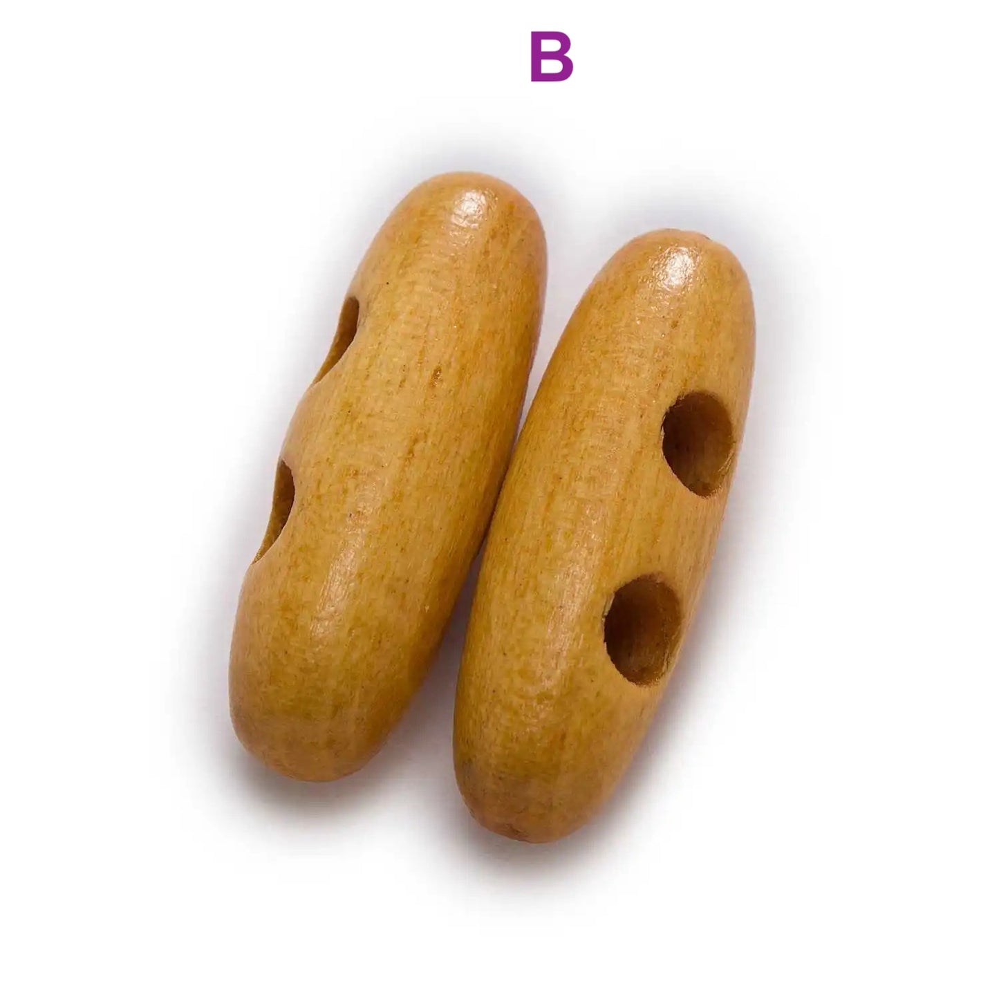 30/35/40/45/50/55/60mm - 10pcs Oval shape wooden toggle button #sewing/needlework/decorative/clothing-jacket/blazer/overcoat