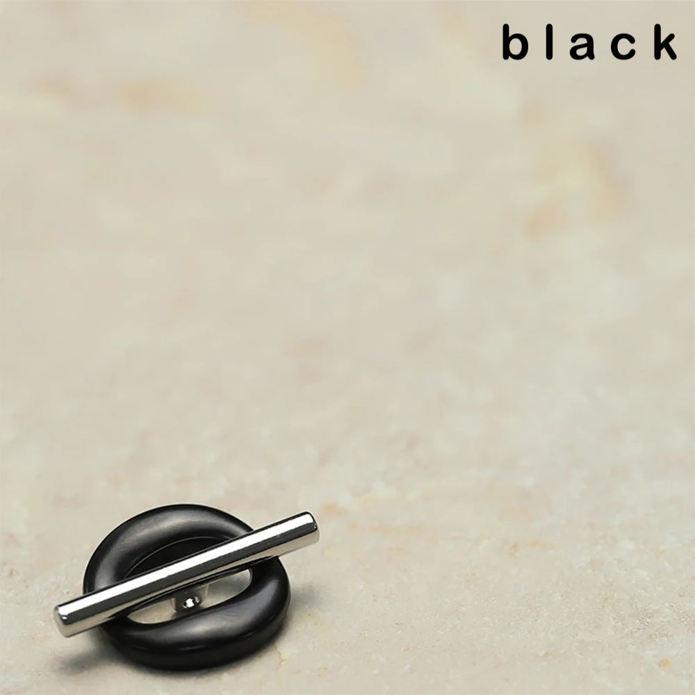 10PCs 20.5mm-25mm-32mm Metal Button Hollow Shank Oval Design in Black and Gold