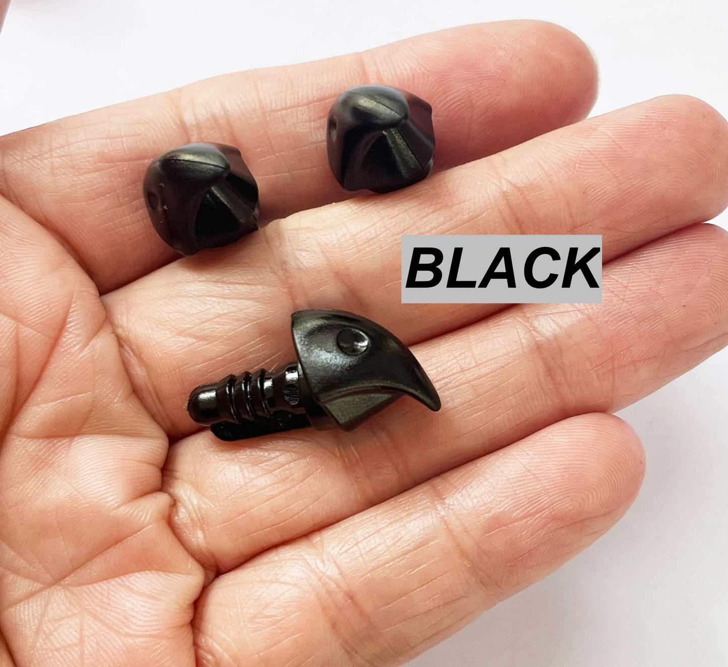 16x13mm 40PCs Black and Beige Yellow Plush Bird Animal Toy Safety Beak Mouth