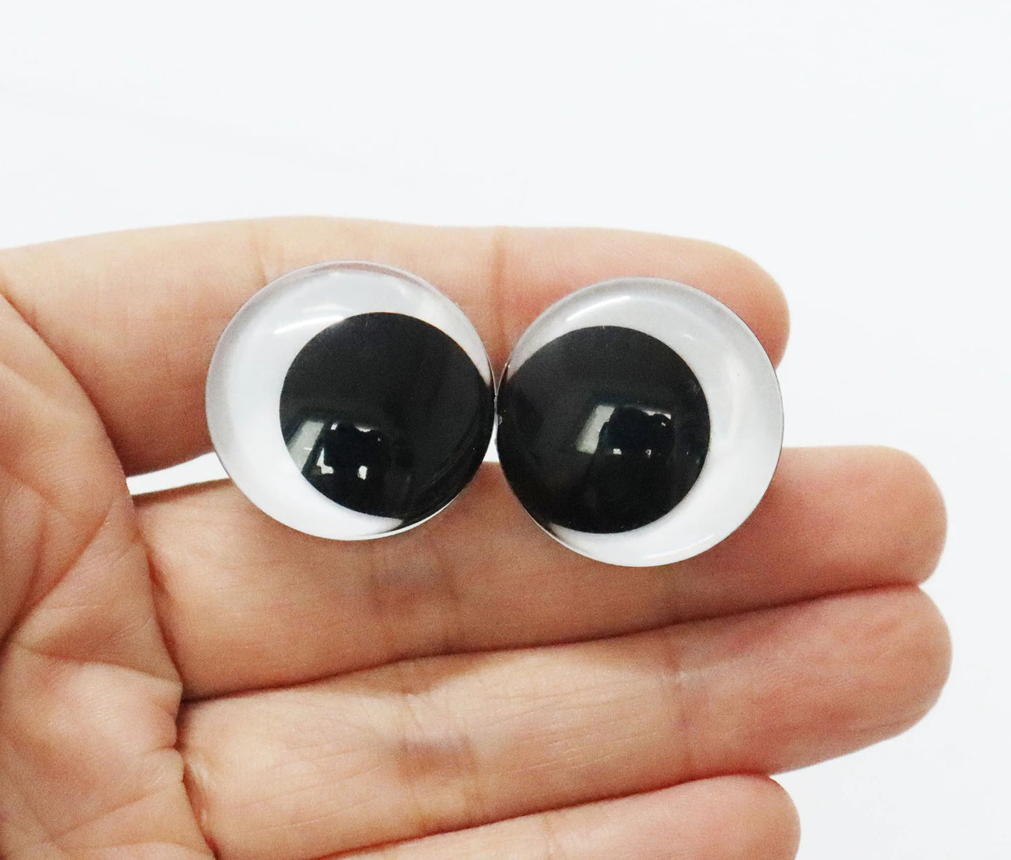 5Pairs 25mm30mm Cartoon Funny Safety Eyes with White Eyeball Disc on Assorted Colour Pupil Eyes & Washer #DIY Amigurumi Plush Stuffed making