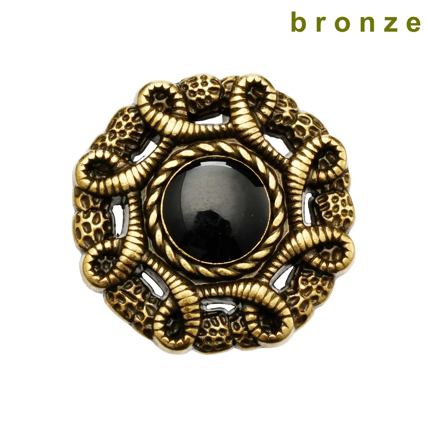 5PCs 18mm-23mm-25mm Metal Button Hollow Style Shank Button in Bronze or Silver Design - 2 colours