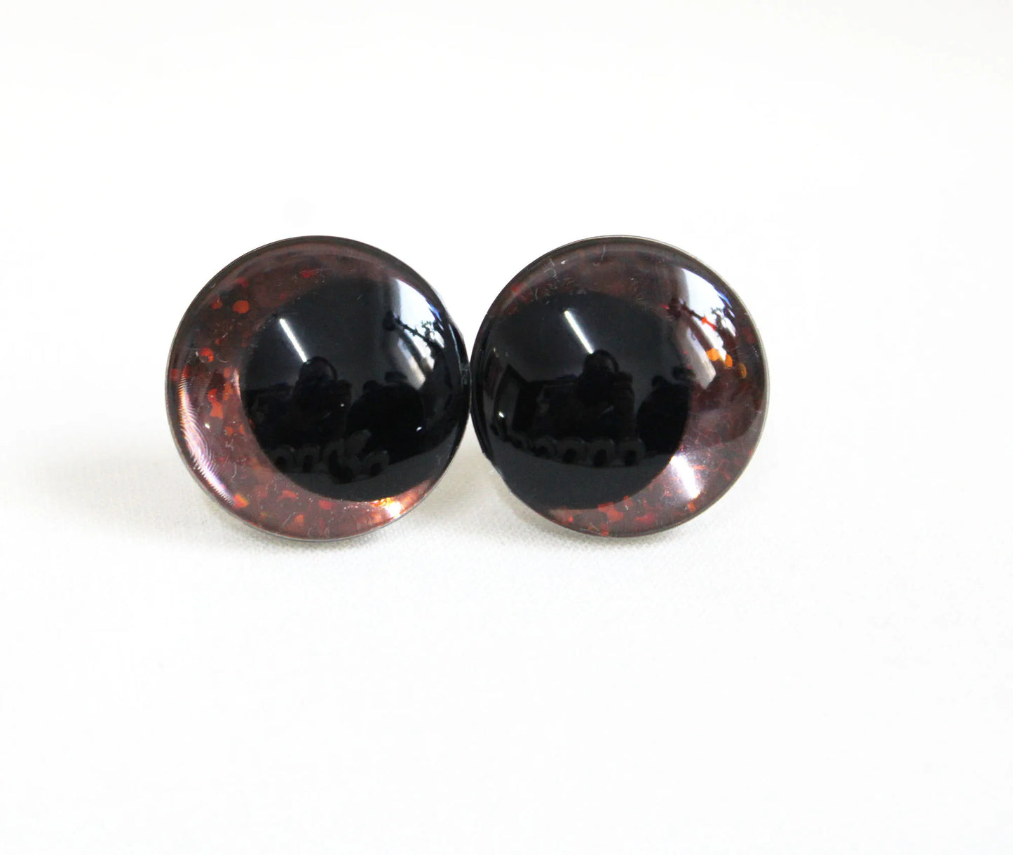 10Pairs Size 12-14-16-18-20mm Cartoon 3D Glitter Plush Amigurumi Funny Toy Safety Eyes Black Pupil Eyes with Washer & Glitter Colour