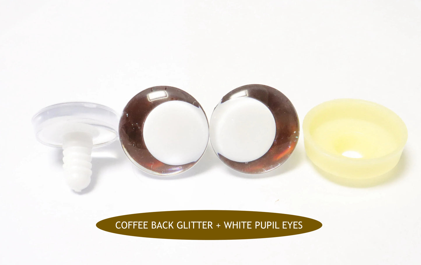 10Pairs Size 14-35mm Cartoon 3D Round Funny Toy Safety Eyes with Glitter Colour and White Pupil Eyes & Washer #DIY amigurumi plush stuffed making