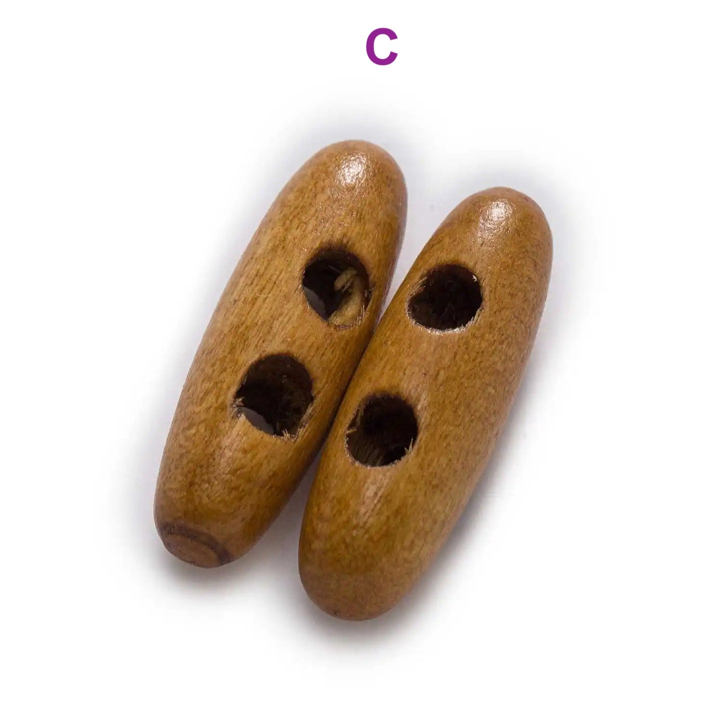 30/35/40/45/50/55/60mm - 10pcs Oval shape wooden toggle button #sewing/needlework/decorative/clothing-jacket/blazer/overcoat