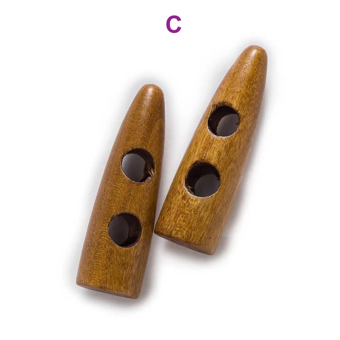 30/35/40/45/50/55/60mm 10pcs Horn Toggle Wooden Button