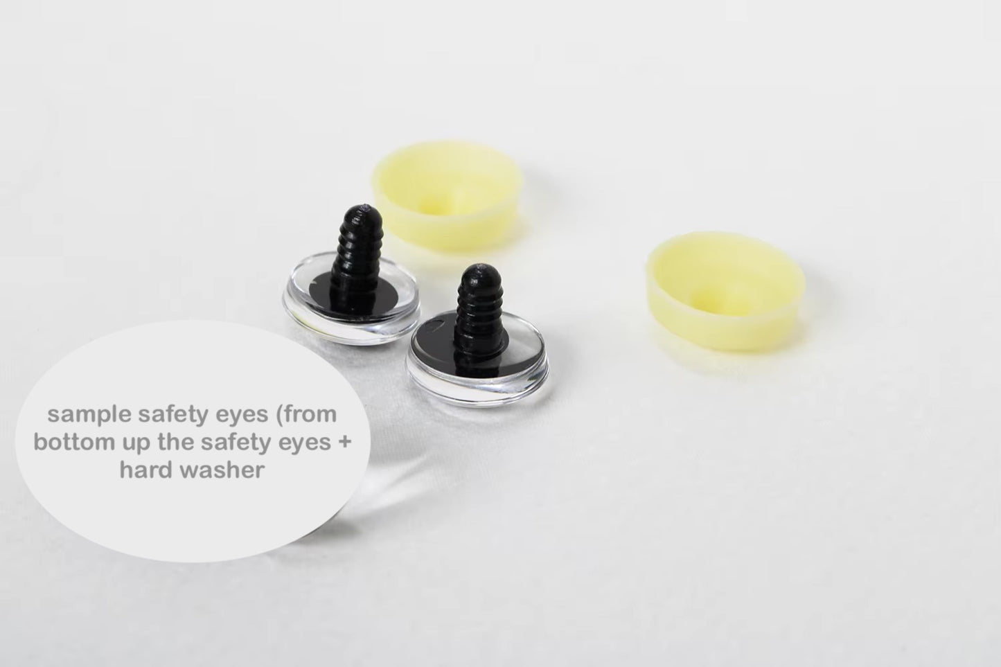 10Pairs Size 18mm 20mm 25mm Clear 3D Funny Safety Style Eyes and Washer + SnowFlake Style Black Pupil Eyes #DIY amigurumi plush stuffed doll toy making