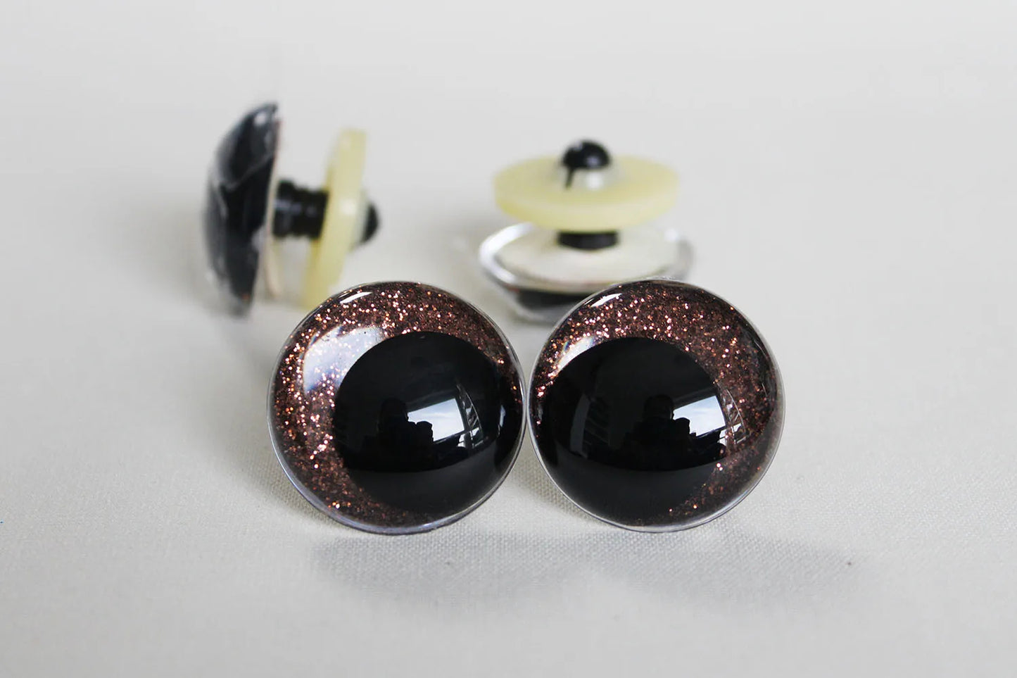 10Pairs Size 12mm-20mm Cartoon Round Glitter Plush Funny Toy Safety Eyes with glitter colour and washer #doll animal plush stuffed crochet amigurumi making