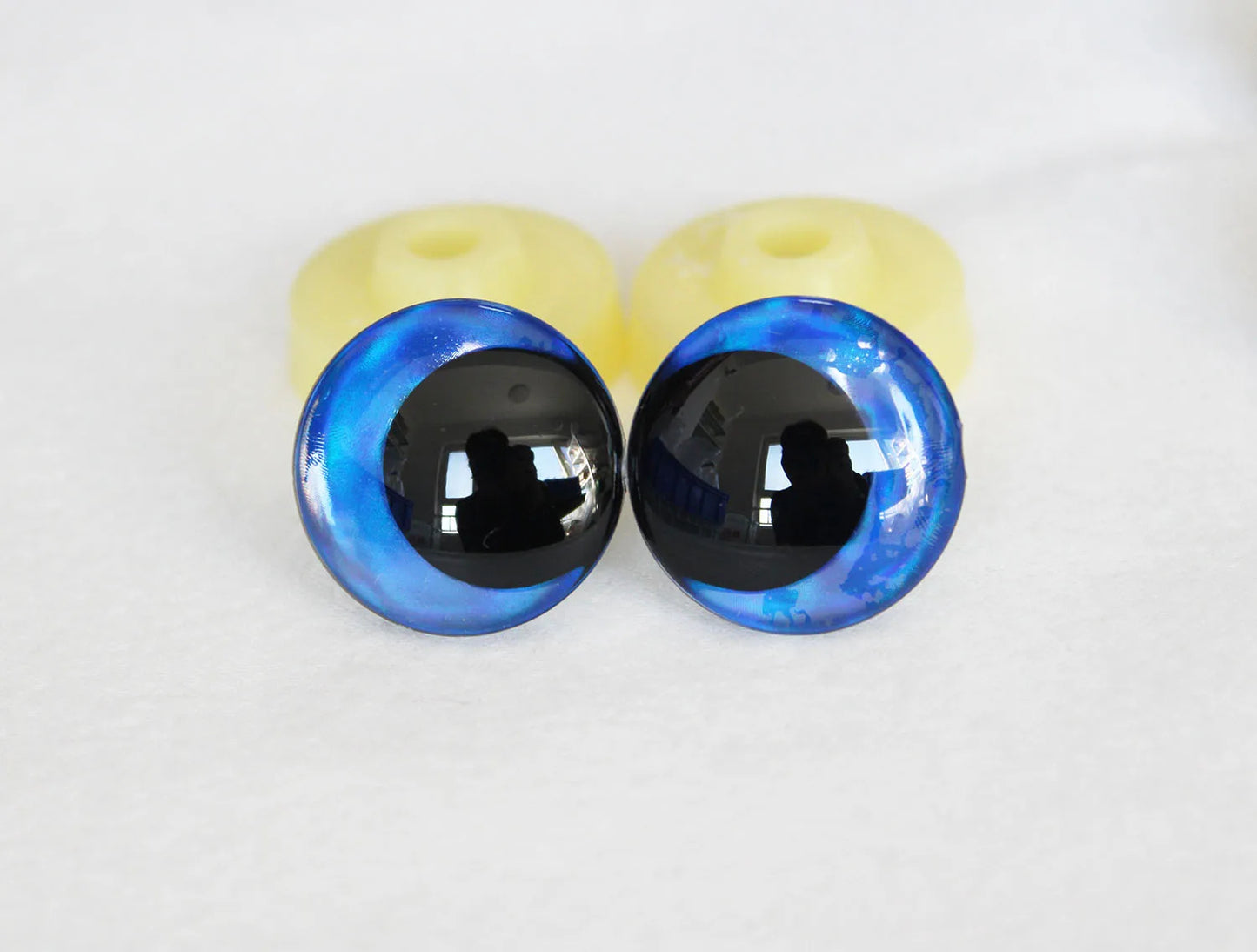 10Pairs Size 12mm 14mm 16mm 18mm 20mm Cartoon 3D Glitter Funny Toy Safety Eyes Black Pupil Eyes and Washer #DIY plush amigurumi stuffed craft
