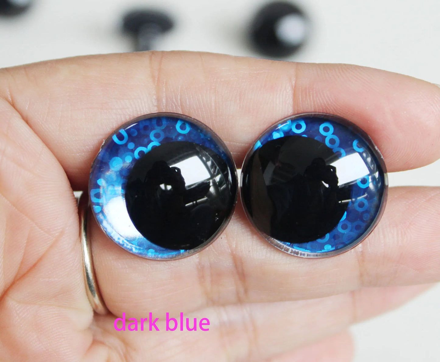 10Pairs Size 12mm 14mm 16mm 18mm 20mm 23mm 28mm Cartoon Round Glitter Plush Funny Style Safety Eyes and washer #DIY amigurumi plush stuffed making