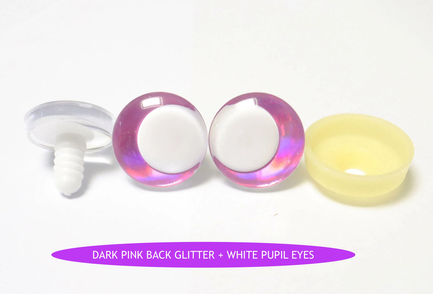 10Pairs Size 14-35mm Cartoon 3D Round Funny Toy Safety Eyes with Glitter Colour and White Pupil Eyes & Washer #DIY amigurumi plush stuffed making