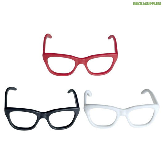 1PC 1/6 Miniature Doll Plastic Miniature Glasses in Red White Black Style