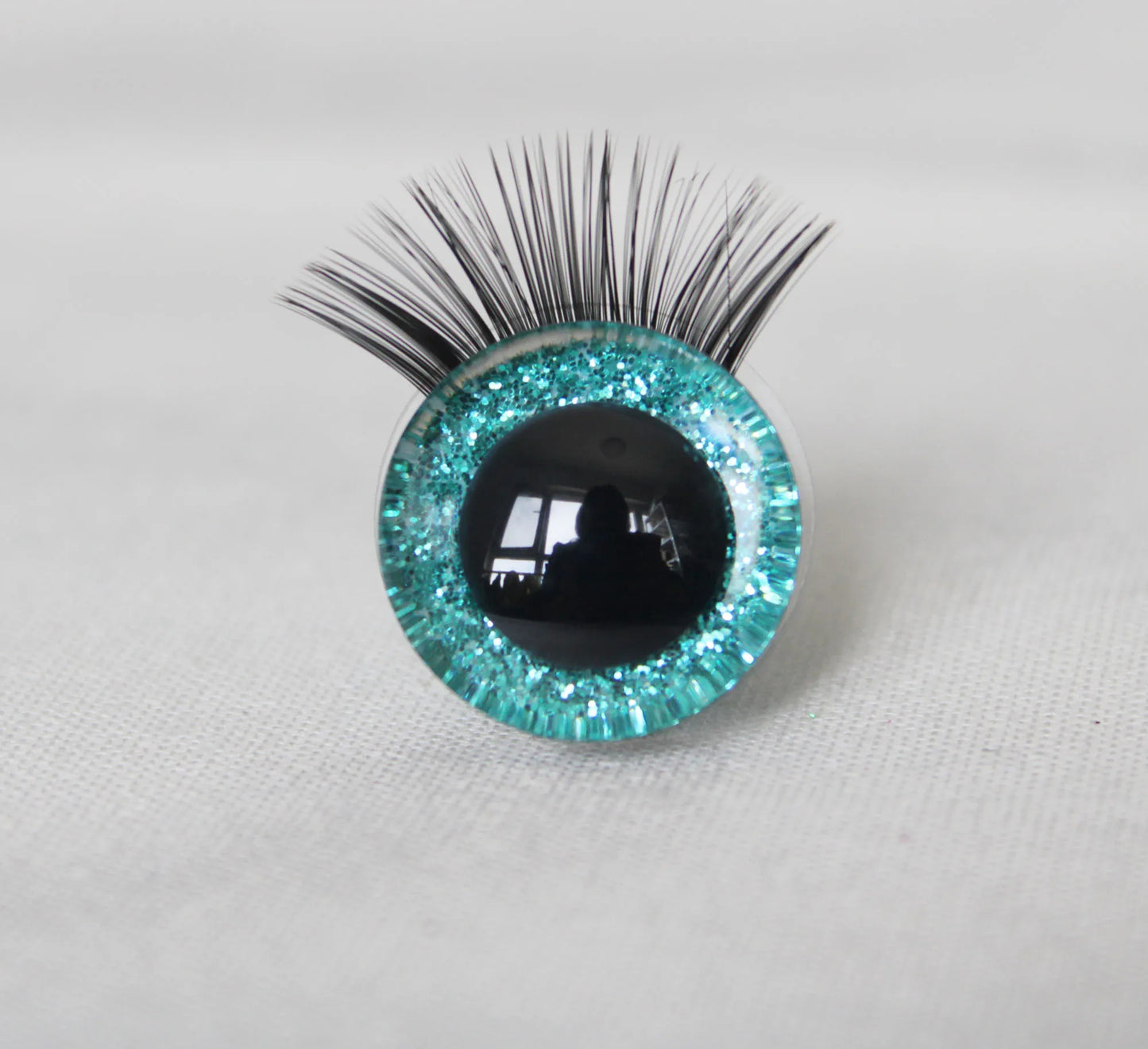 1 box of 12mm/18mm/20mm/25mm/30mm Glitter Colour Safety Eyes with Eyelashes Series and Washers #DIY amigirumi plush stuffed making - colour option selection