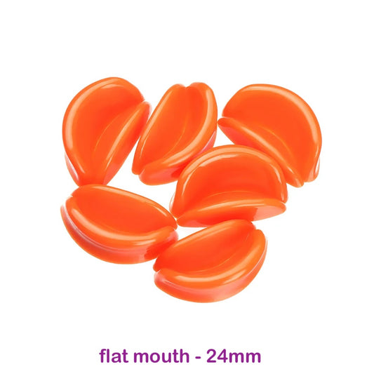 10PCs 24mm/30mm/38mm/42mm Orange Beak Safety Duck Mouth Flat Type for DIY amigurumi plush stuffed duck making - 4 sizes option (no washer)