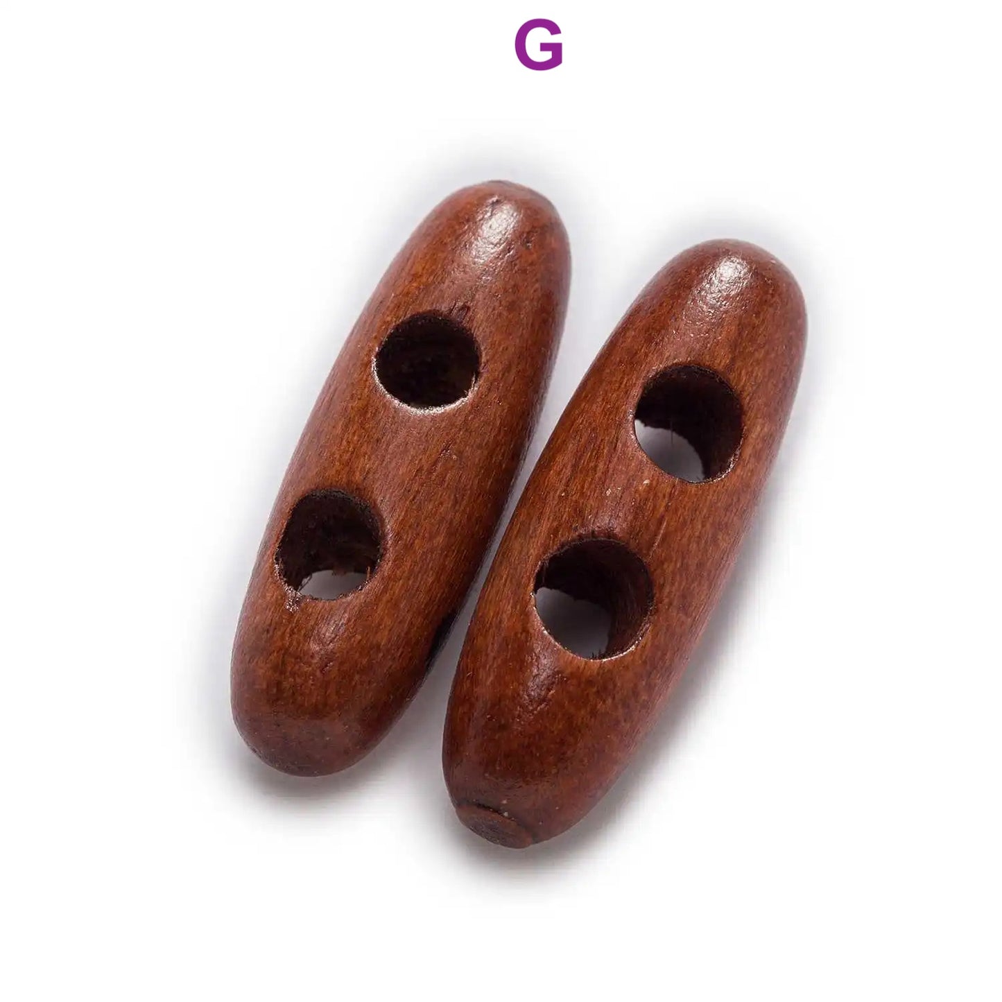 30/35/40/45/50/55/60mm - 10pcs Oval shape wooden toggle button #sewing/needlework/decorative/clothing-jacket/blazer/overcoat