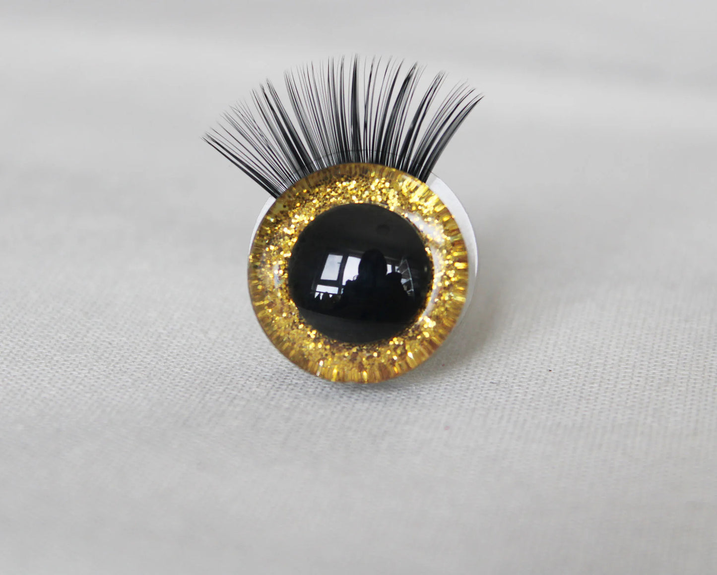 1 box of 12mm/18mm/20mm/25mm/30mm Glitter Colour Safety Eyes with Eyelashes Series and Washers #DIY amigirumi plush stuffed making - colour option selection