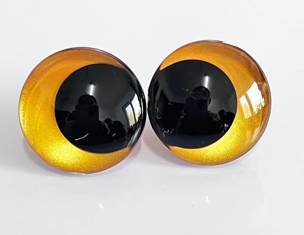 12-14-16-18-20-25-30-35mm 10Pairs Colourful Painted 3D Safety Eyes Black Pupil Eyes and Washer #DIY plush amigurumi doll animal toy making