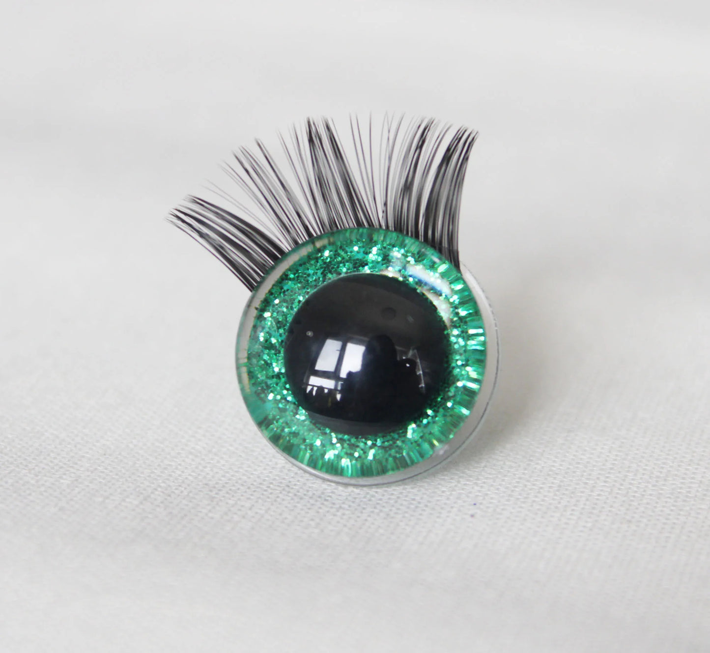 1 box of 12mm/18mm/20mm/25mm/30mm Glitter Colour Safety Eyes with Eyelashes Series and Washers #DIY amigirumi plush stuffed making - colour option selection