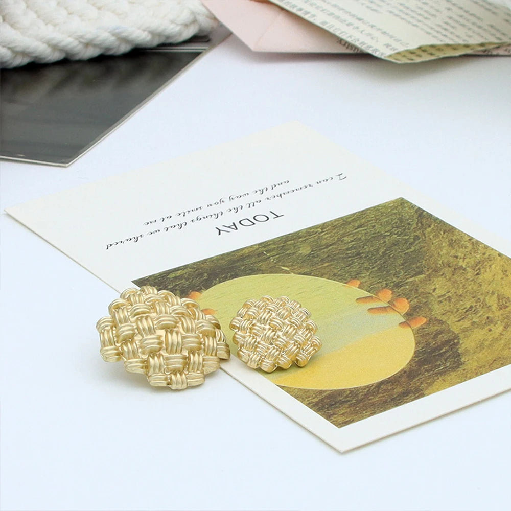 Grid Gold Metal Shank Sewing Button, 20mm-30mm, 10PCs