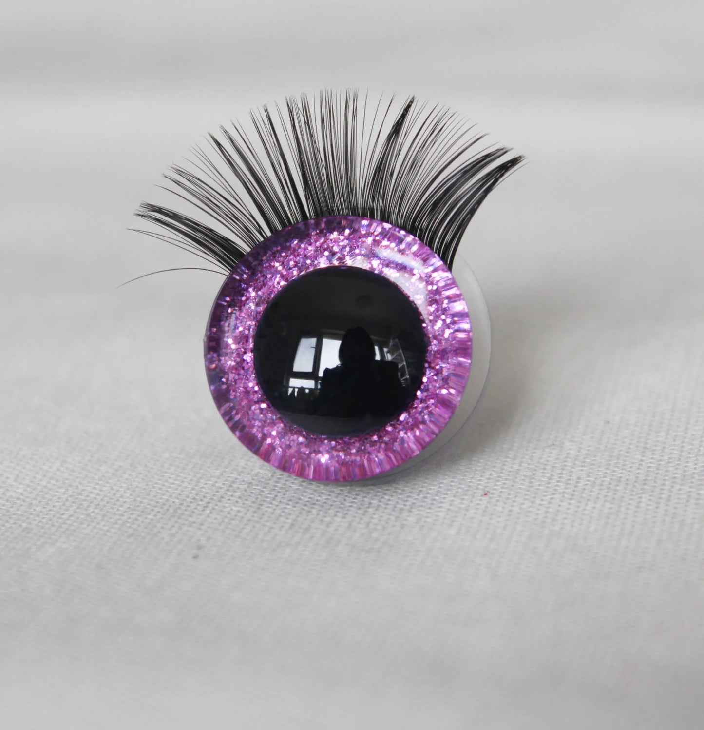 1 box of 12mm/18mm/20mm/25mm/30mm Glitter Colour Safety Eyes with Eyelashes Series and Washers #DIY amigirumi plush stuffed making - colour option selection