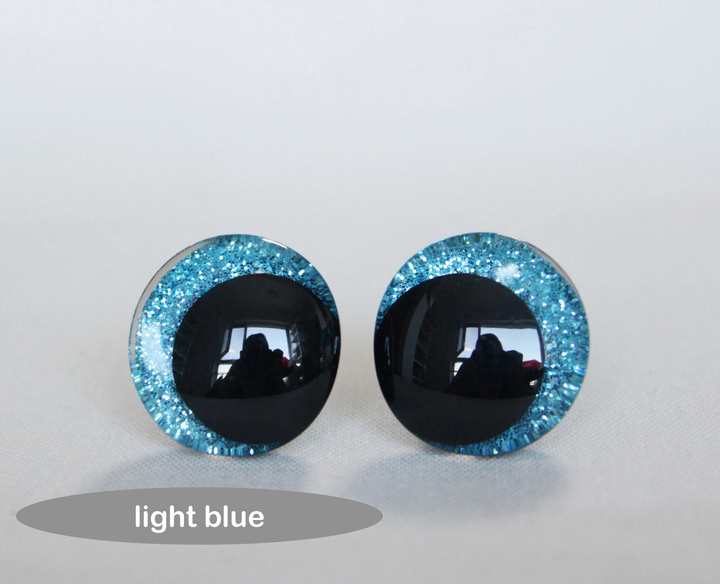 10Pairs Size 25mm 30mm 35mm 40mm Cartoon 3D Glitter Plush Funny Safety Eyes with washer and glitter colours #DIY Amigurumi Plush making