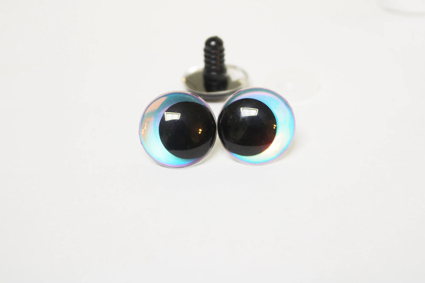 5Pairs 12-14-16-18-20-23-28mm Funny Style Iridescent Colour Round Safety Eyes with Glitter Colour and Washer #Plushies Amigurumi Stuffed making