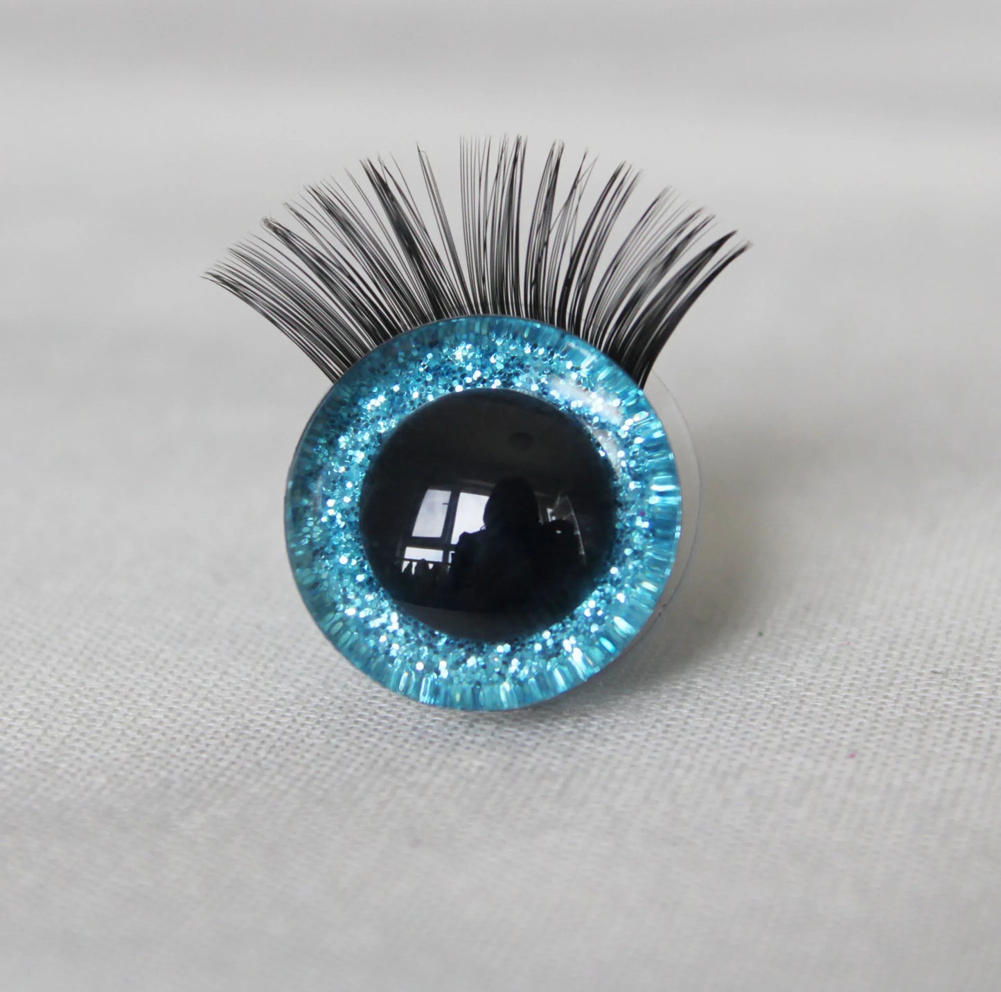 1 box of 12mm/18mm/20mm/25mm/30mm Glitter Colour Safety Eyes with Eyelashes Series and Washers #DIY amigirumi plush stuffed making - colour option selection