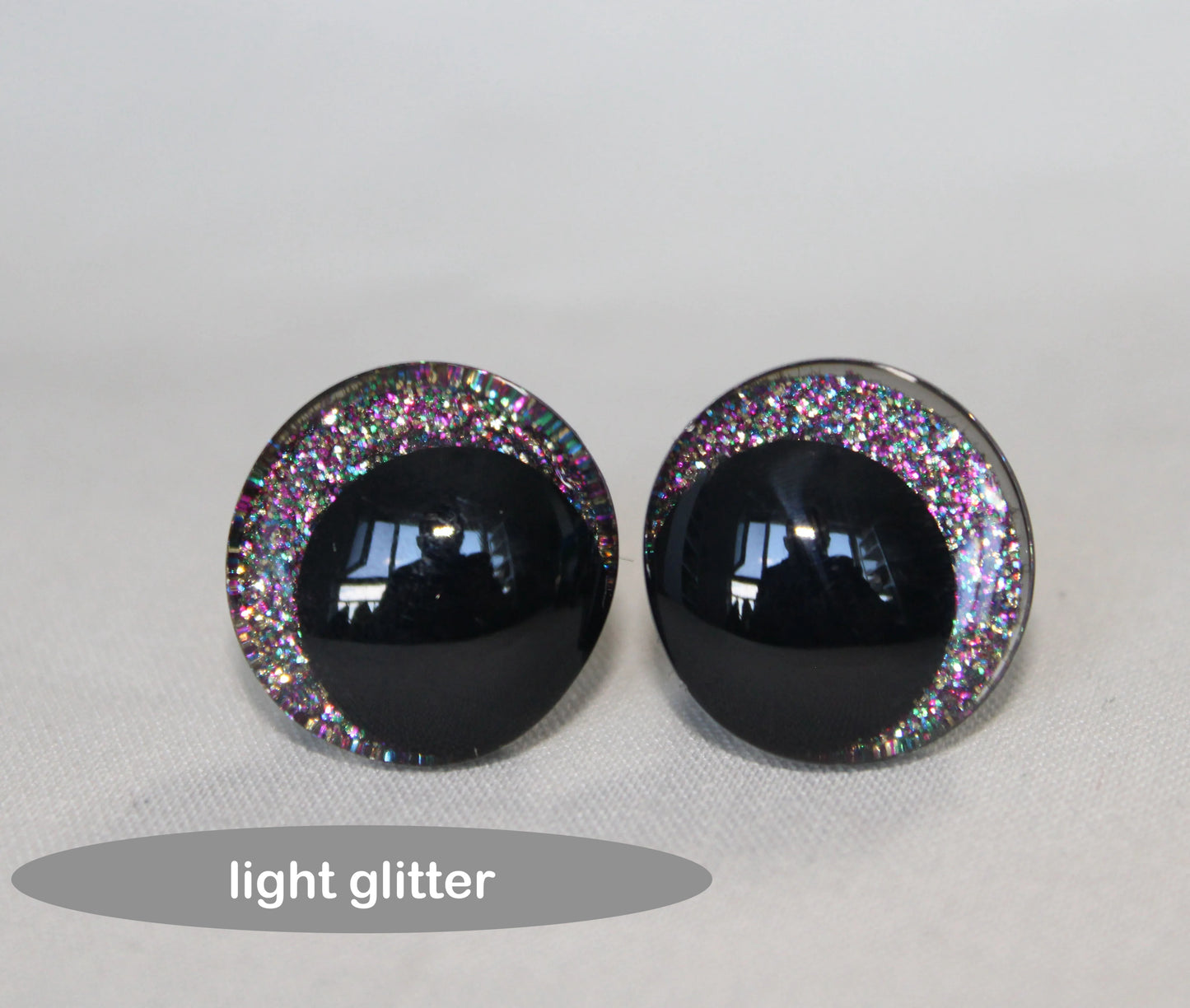 10Pairs Size 12mm 14mm 16mm 18mm 20mm Cartoon 3D Glitter Plush Funny Safety Eyes with washer and glitter colours #DIY Amigurumi Plush making