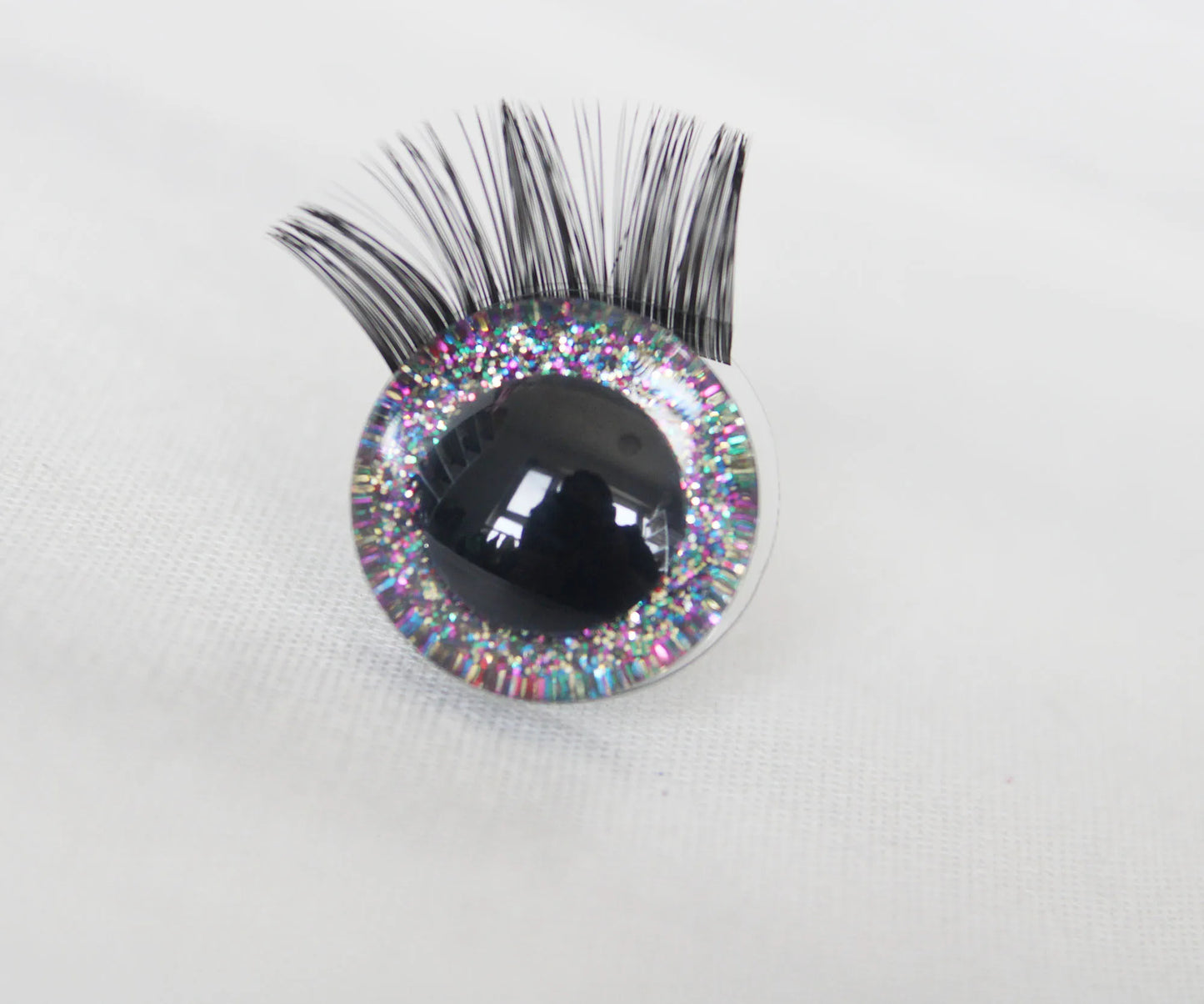 1 box of 12mm/18mm/20mm/25mm/30mm Glitter Colour Safety Eyes with Eyelashes Series and Washers #DIY amigirumi plush stuffed making - colour option selection