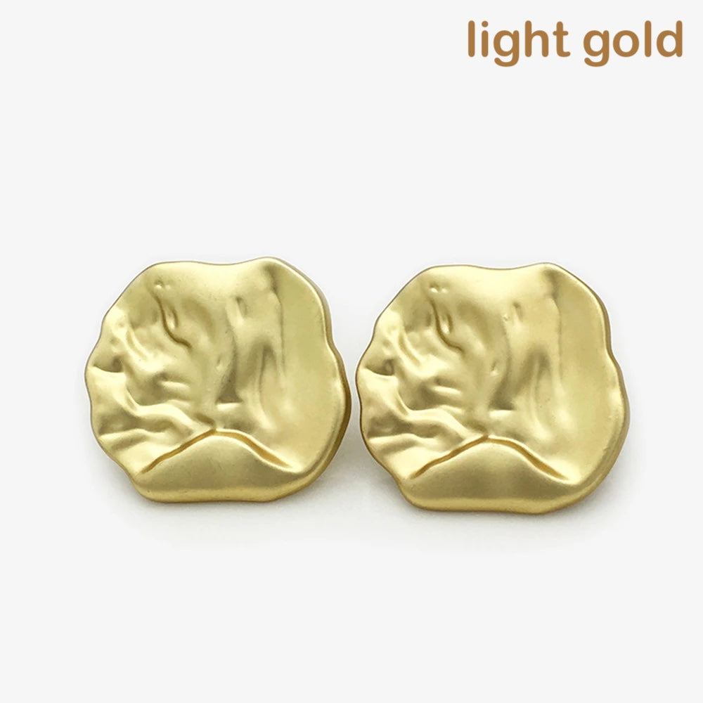 10PCs 18mm/25mm/36mm Metal Button in Irregular Curve Crinkly Style Shank Button