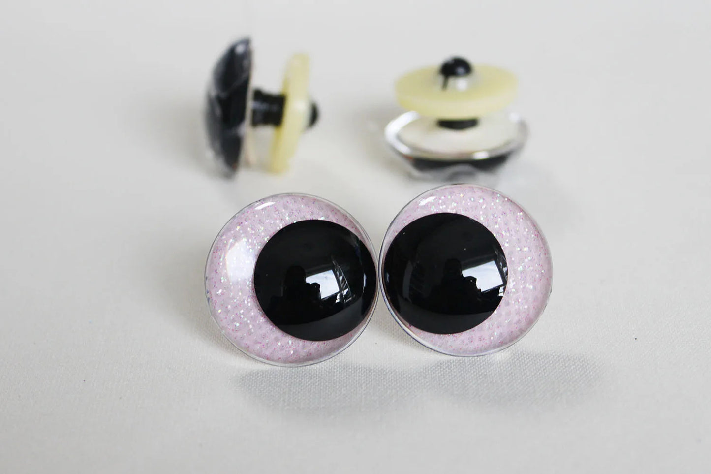 10Pairs Size 12mm-20mm Cartoon Round Glitter Plush Funny Toy Safety Eyes with glitter colour and washer #doll animal plush stuffed crochet amigurumi making