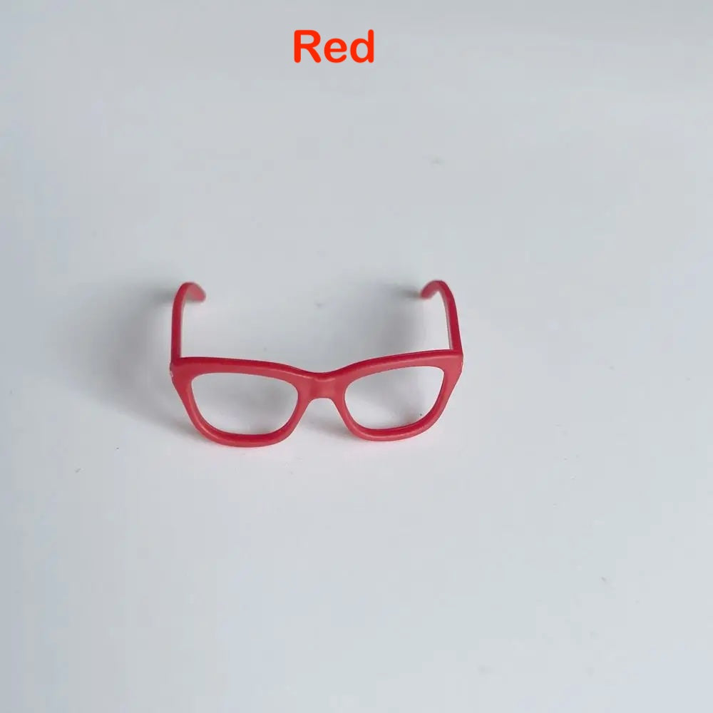 1PC 1/6 Miniature Doll Plastic Miniature Glasses in Red White Black Style