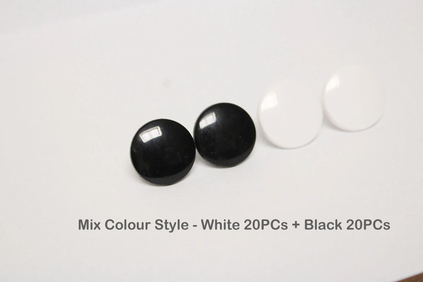 40PCs 4mm-22mm 30mm Flat Type White Safety Eyes Black Safety Eyes with washer #DIY amigurumi plush stuffed making