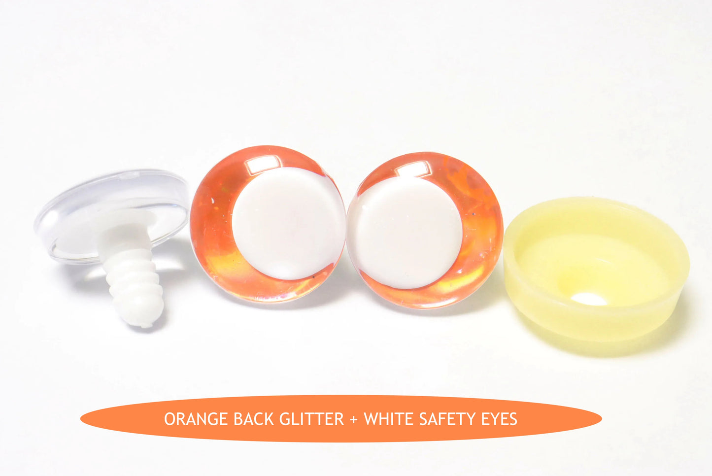 10Pairs Size 14-35mm Cartoon 3D Round Funny Toy Safety Eyes with Glitter Colour and White Pupil Eyes & Washer #DIY amigurumi plush stuffed making